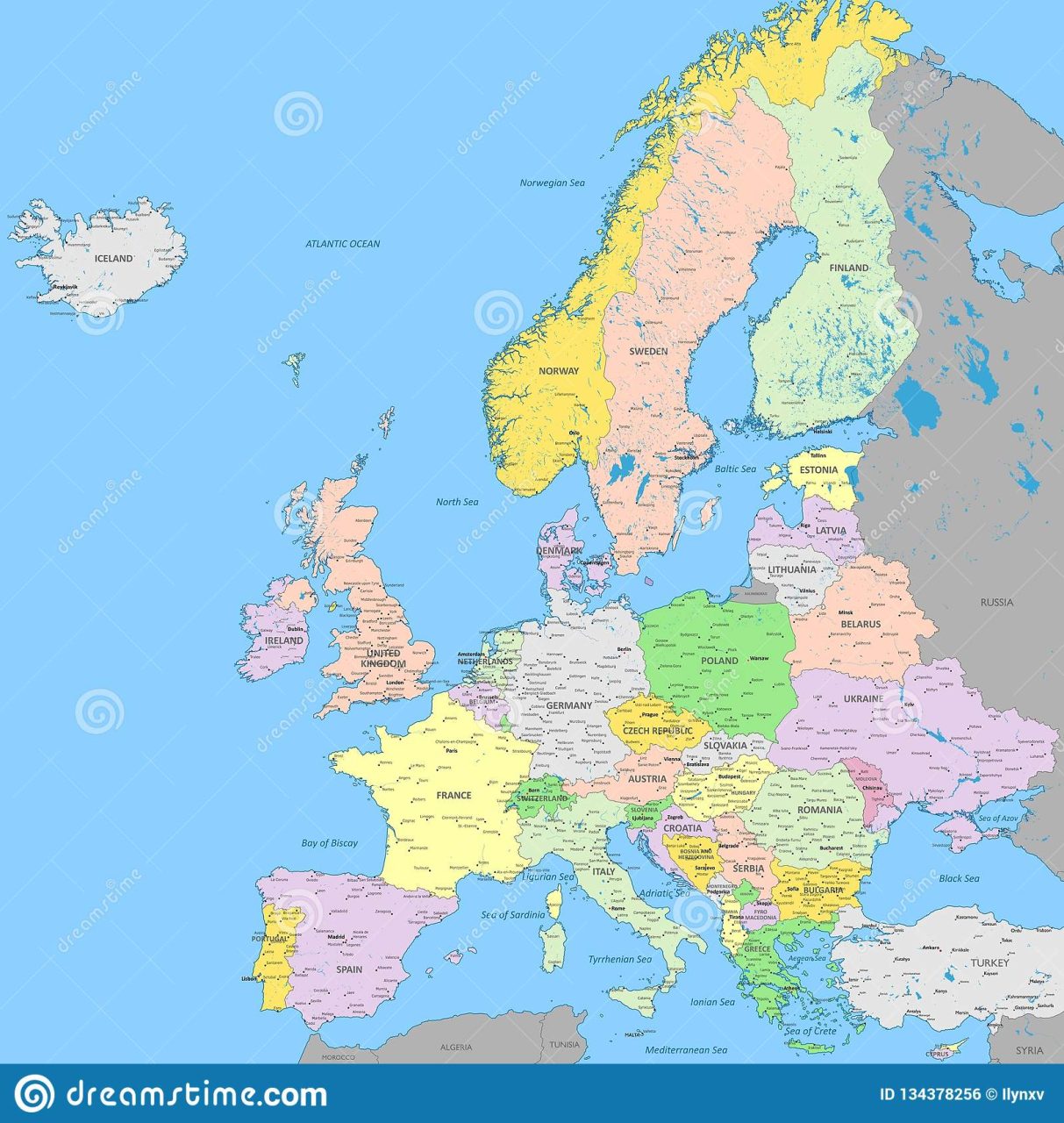 Mapa De Europa Político Con Capitales Actualizado Junio 2024 4090